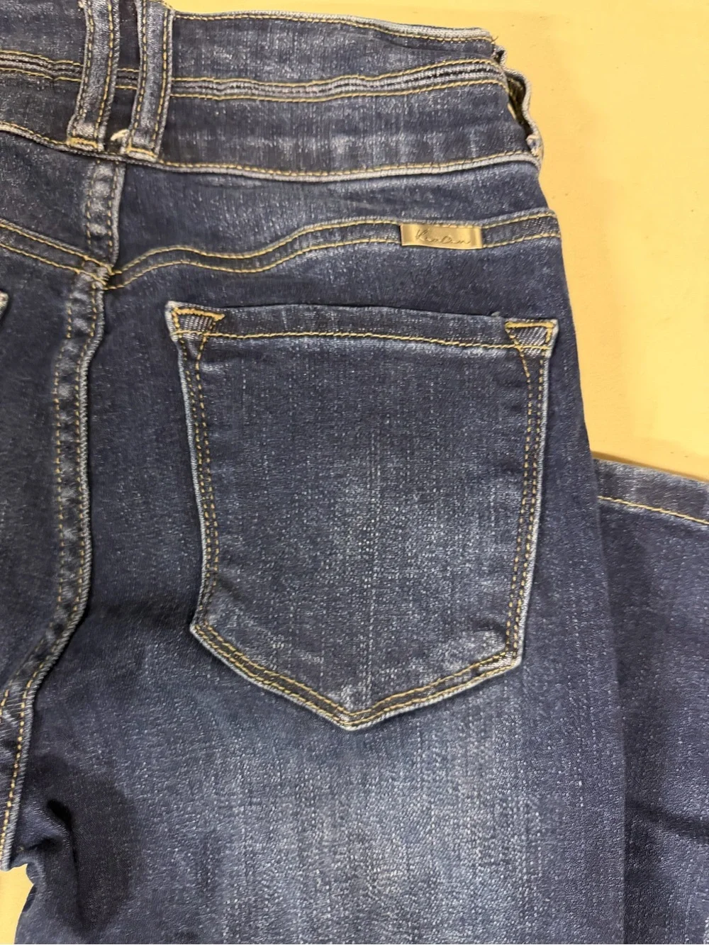 Kancan Women’s Dark Blue Denim Jeans - High Waist Stretch size 3 PETITE